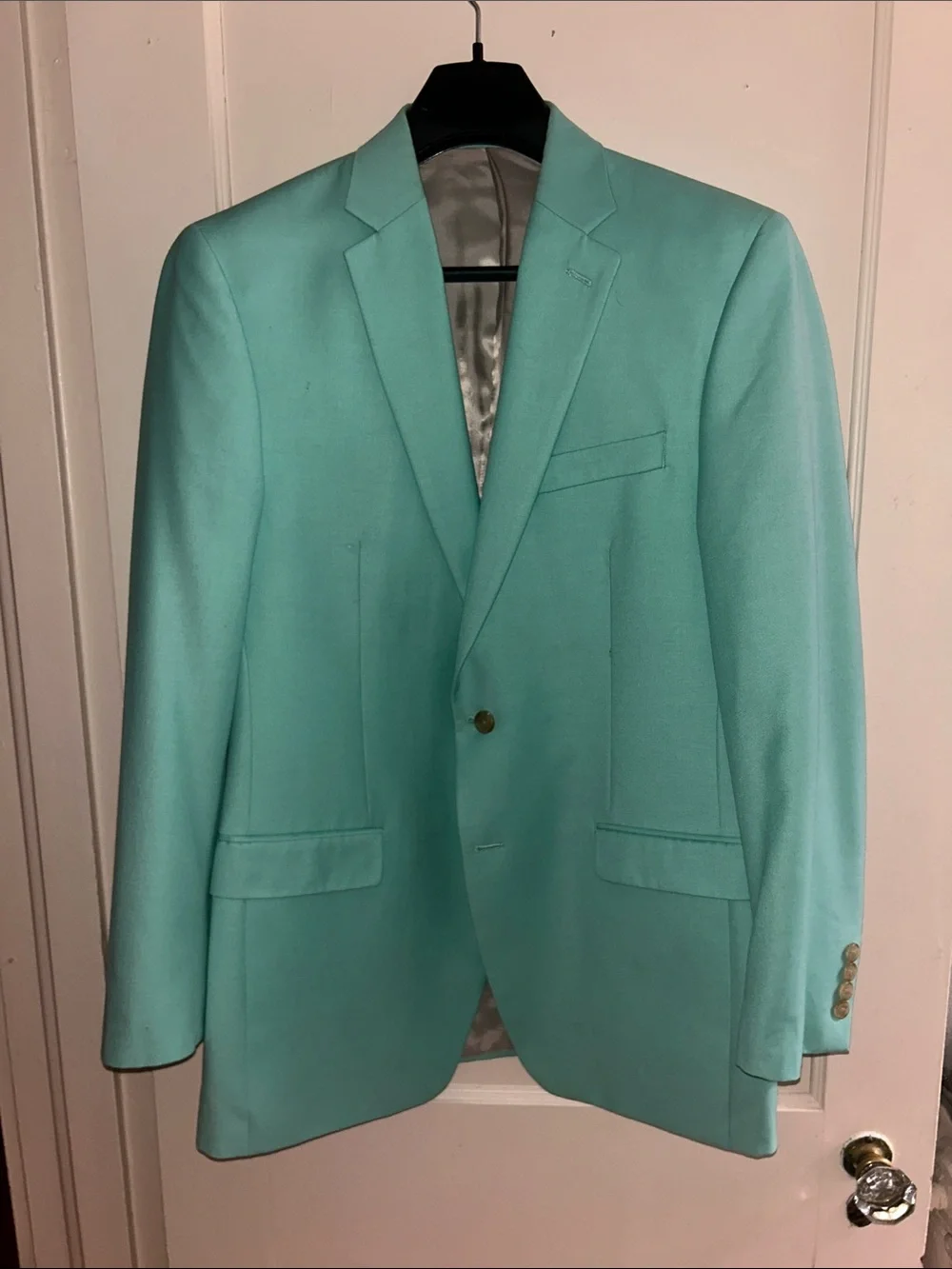 Ralph Lauren Sea Foam Mint Green Tiffany Blue Blazer Sport Coat Jacket Men’s 40L